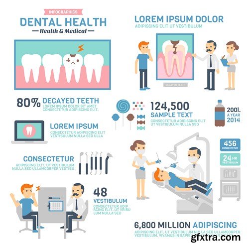 SS Flat Infographics Elements, 25xEPS