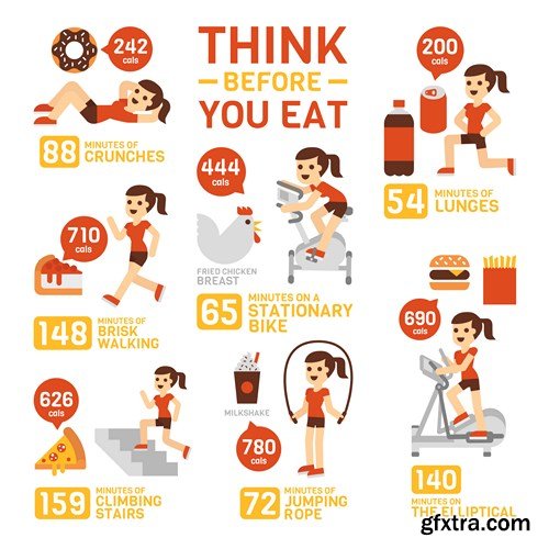 SS Flat Infographics Elements, 25xEPS