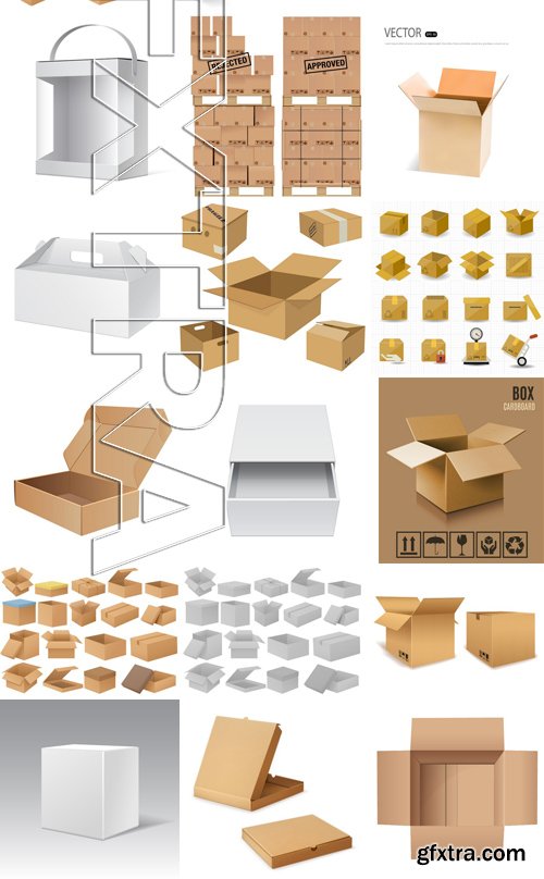 Stock Vectors - Box, 25xEPS