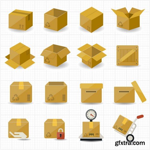 Stock Vectors - Box, 25xEPS