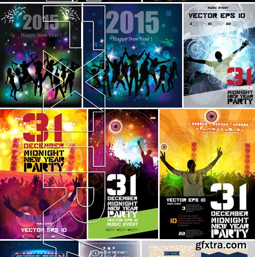 Stock Vectors - 2015 New Year Party, 25xEPS