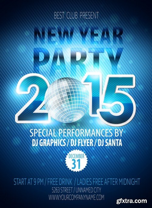 Stock Vectors - 2015 New Year Party, 25xEPS