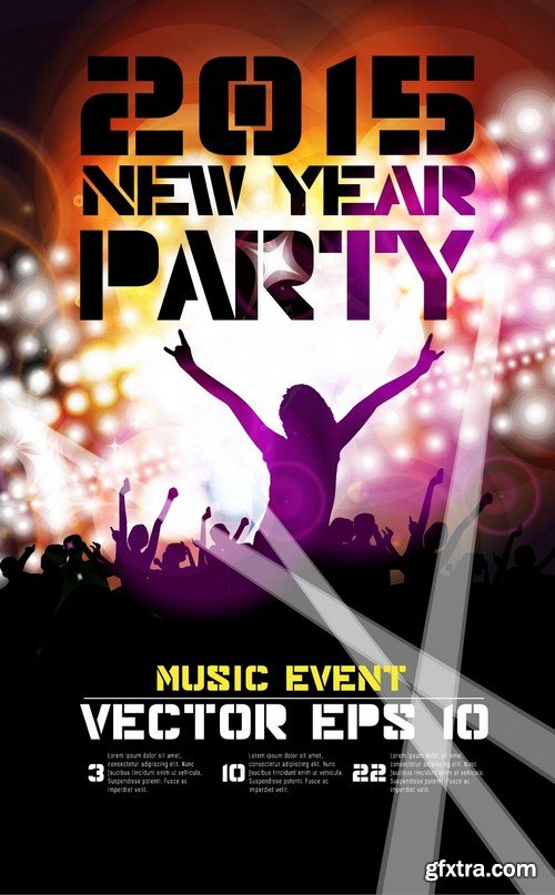 Stock Vectors - 2015 New Year Party, 25xEPS