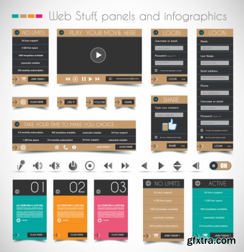 Web Desing Elements Vectors