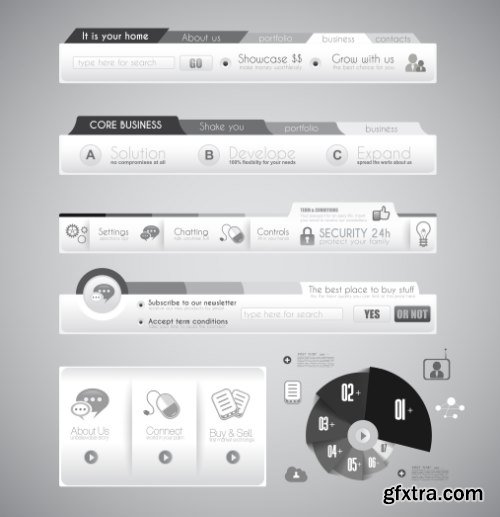 Web Desing Elements Vectors