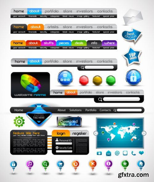 Web Desing Elements Vectors