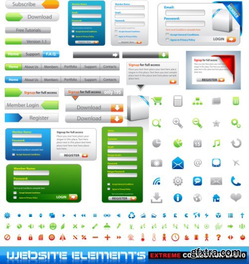 Web Desing Elements Vectors