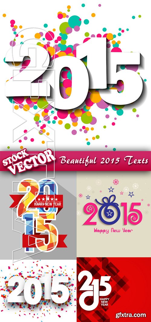 Stock Vector - Beautiful 2015 Texts