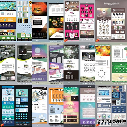 One Page Website Templates 25xEPS