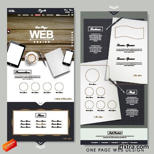 One Page Website Templates 25xEPS