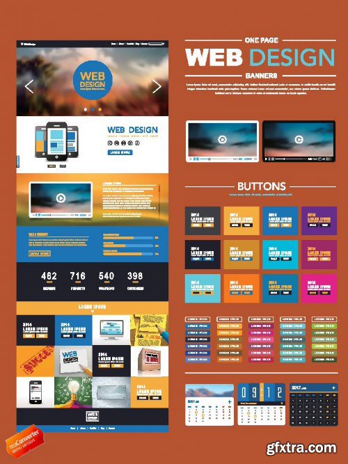 One Page Website Templates 25xEPS