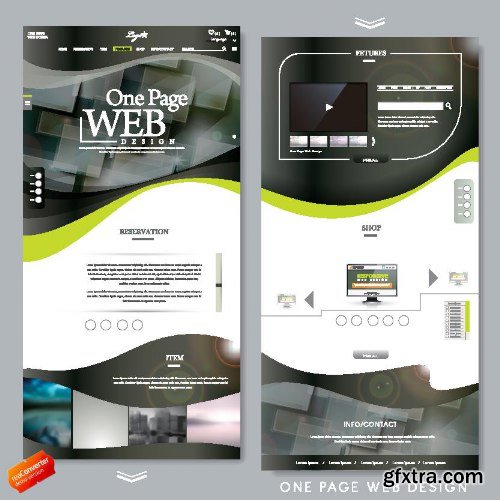 One Page Website Templates 25xEPS