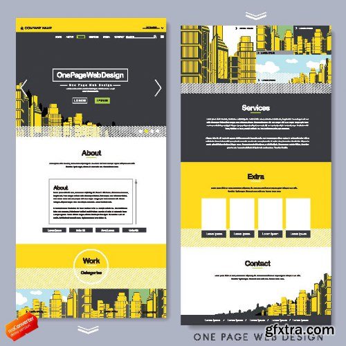 One Page Website Templates 25xEPS