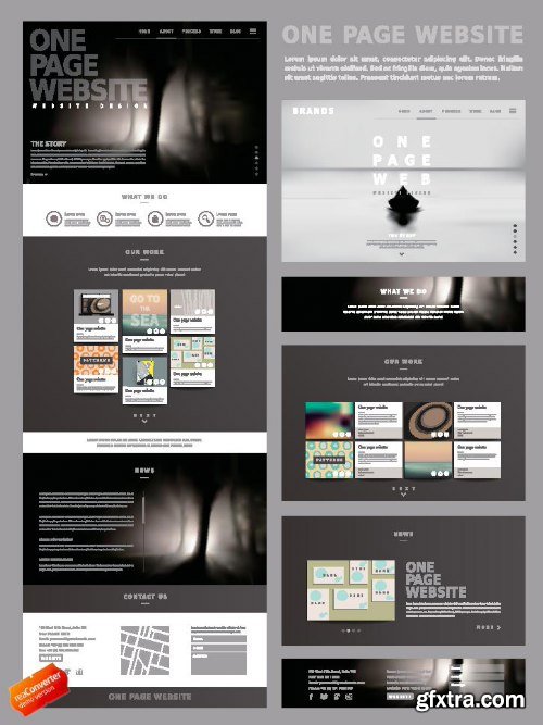 One Page Website Templates 25xEPS