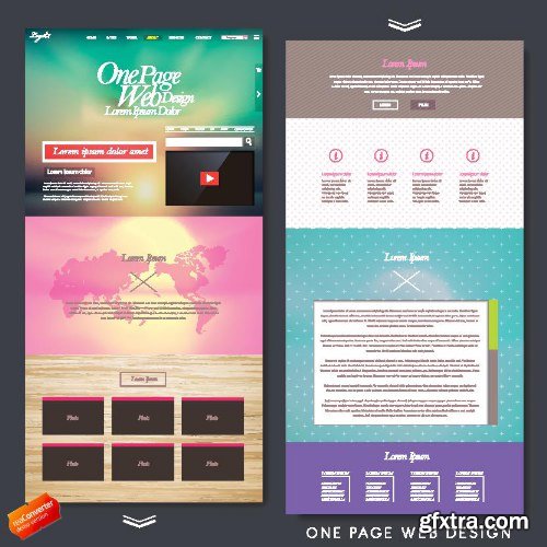 One Page Website Templates 25xEPS