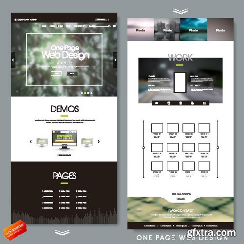 One Page Website Templates 25xEPS