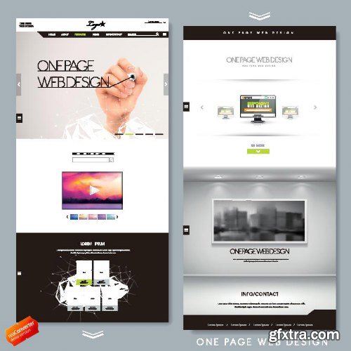 One Page Website Templates 25xEPS