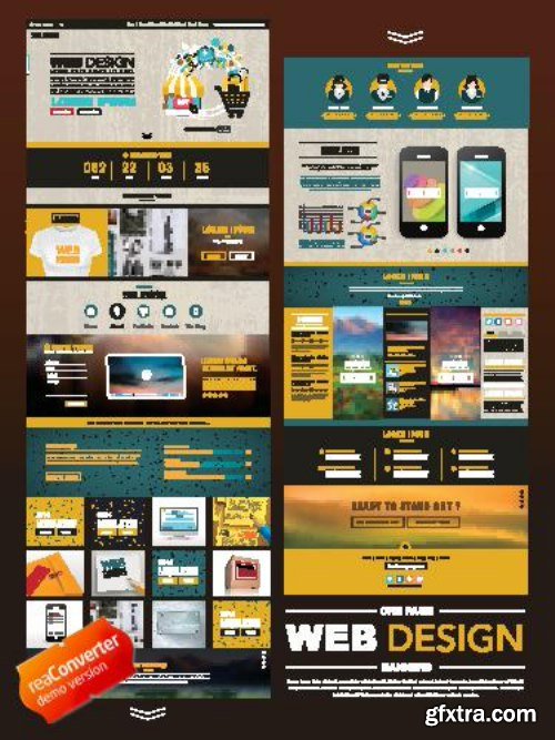 One Page Website Templates 25xEPS