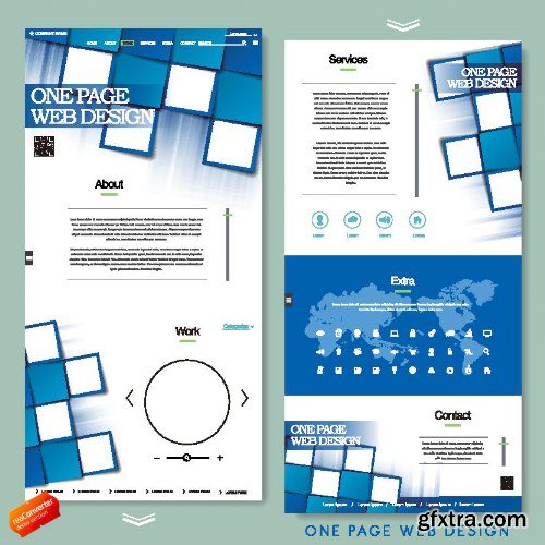 One Page Website Templates 25xEPS