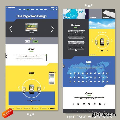 One Page Website Templates 25xEPS