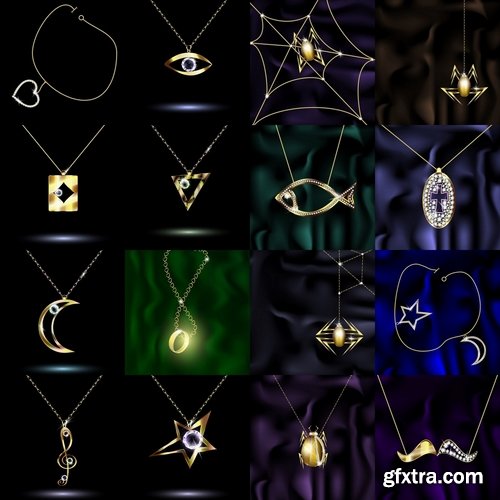 Collection of beautiful pendants 25 Eps