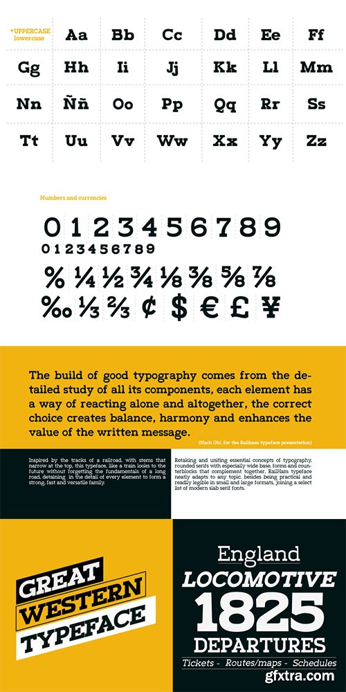 Railham Font Family 6 Font 127$