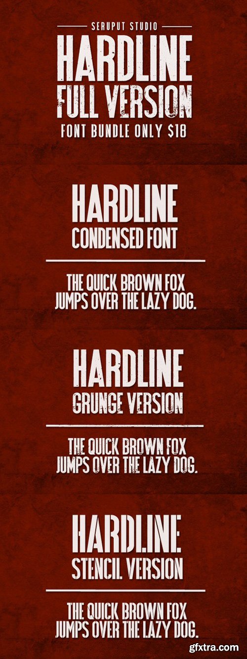 Hardline Font Bundle $18