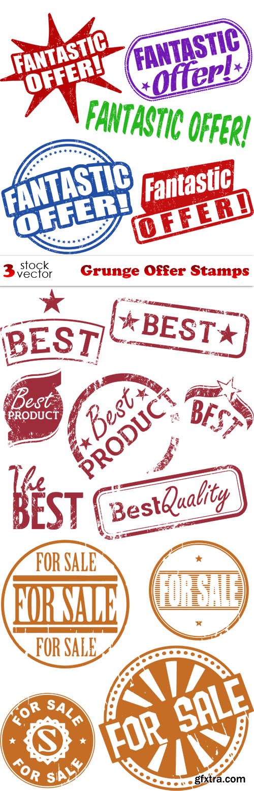 Vectors - Grunge Offer Stamps