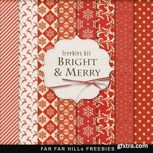 Textures - Winter Backgrounds - Bright & Merry