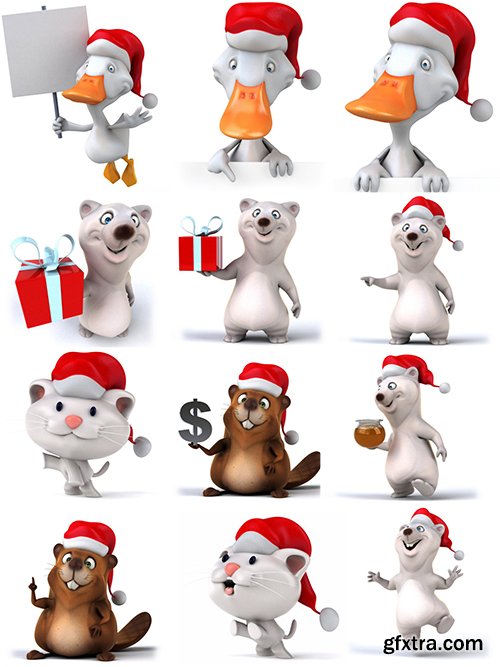 Funny Christmas Animals 25xJPG