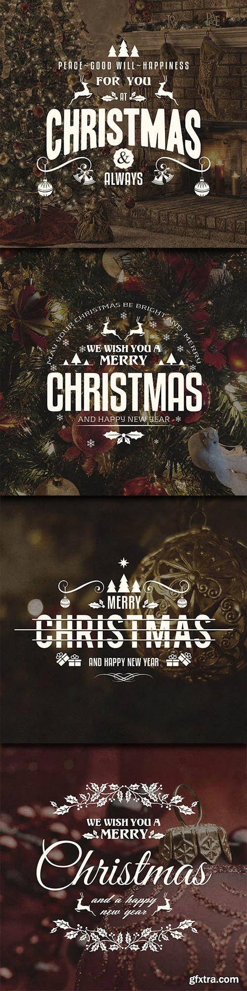 PSD Christmas & New Year 2015 Badges And Labels