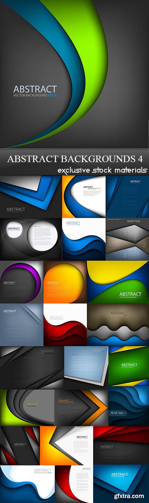 Abstract Backgrounds Vector Set 4, 25xEPS