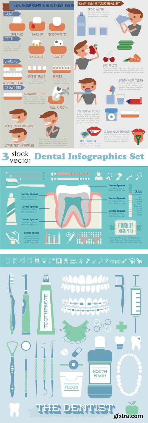 Vectors - Dental Infographics Set