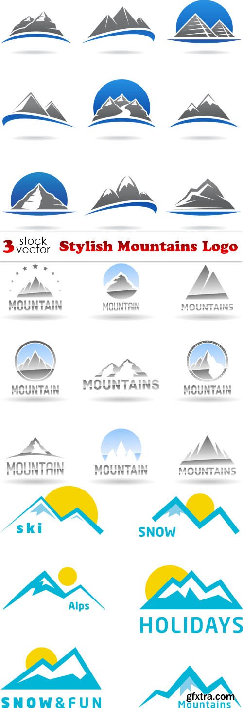 Vectors - Stylish Mountains Logo