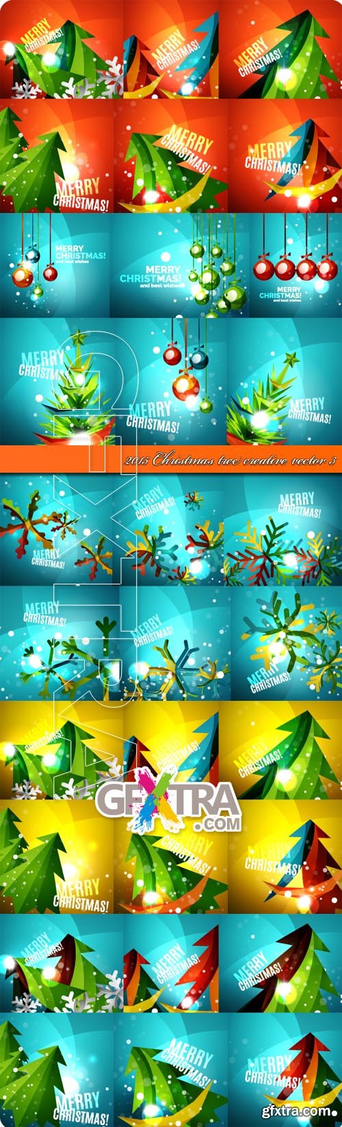 2015 Christmas tree creative vector 3