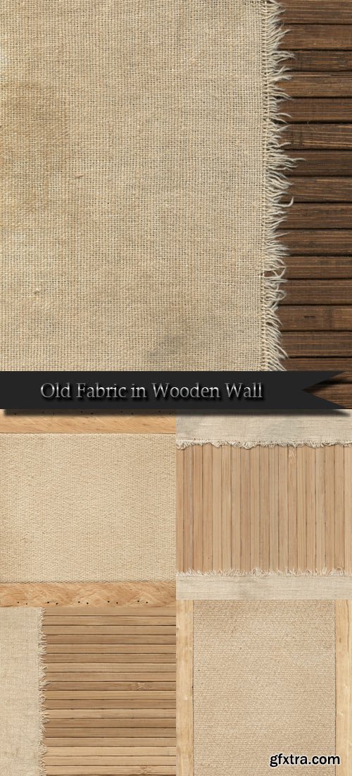 Old Fabric in Wooden Wall