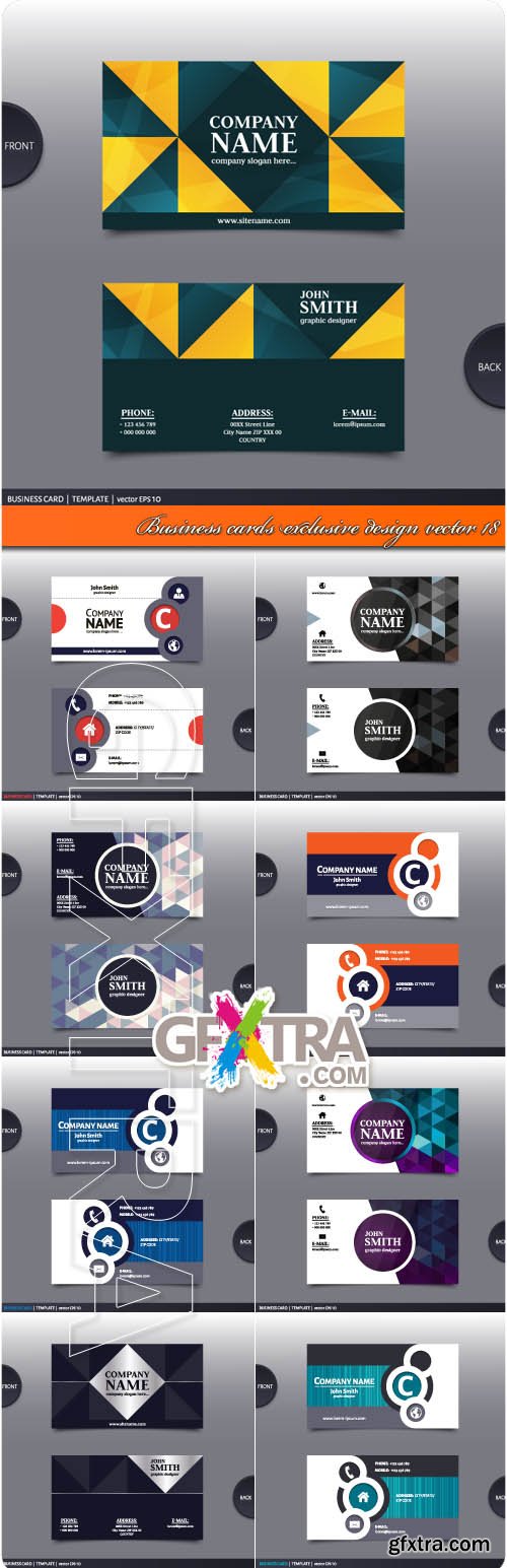 Business cards exclusive design vector 18