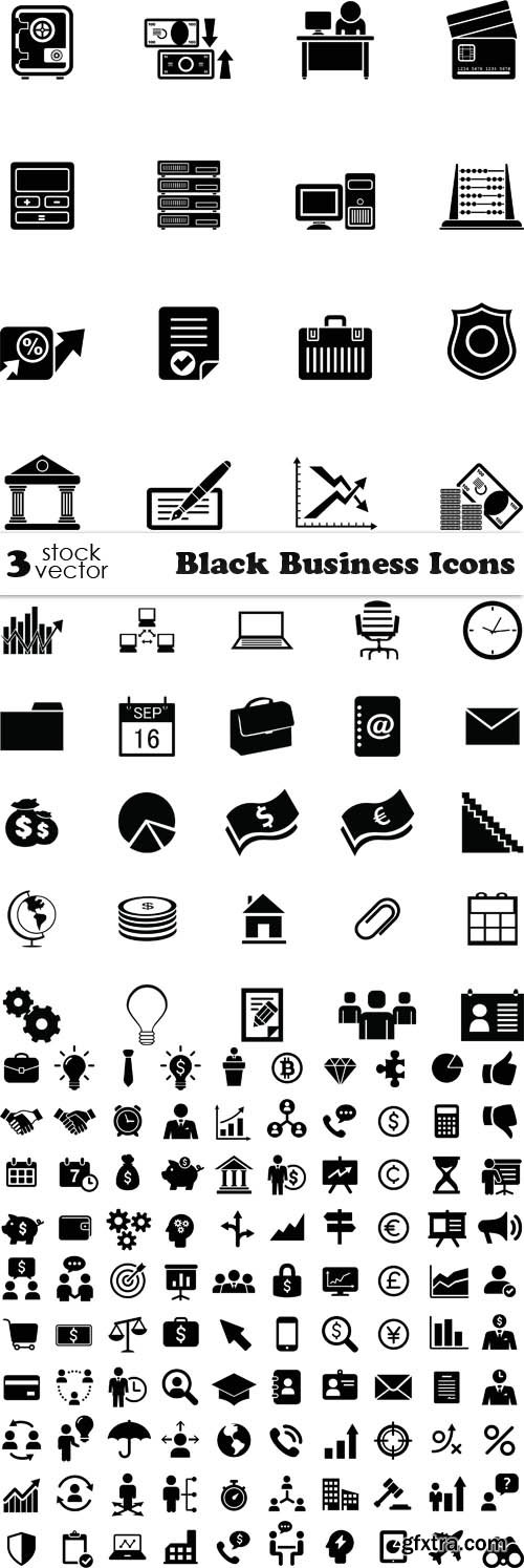 Vectors - Black Business Icons