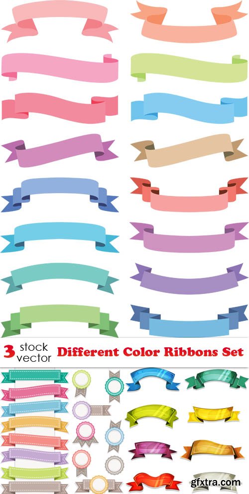 Vectors - Different Color Ribbons Set