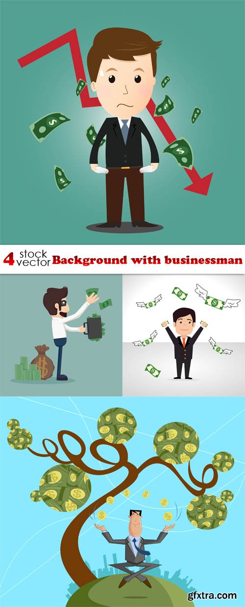 Vectors - Background with businessman