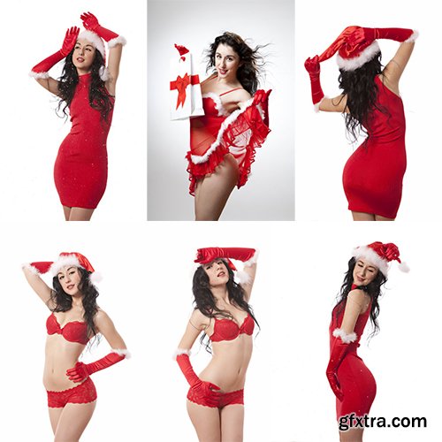 Sexy Santa Girl Stock Photo 25xJPG