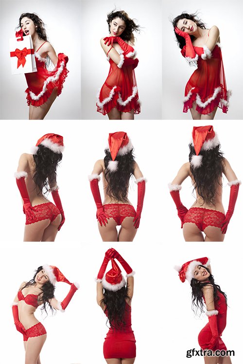 Sexy Santa Girl Stock Photo 25xJPG