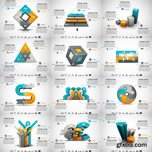 Business Infographic Vectors 50xEPS