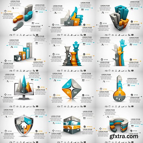 Business Infographic Vectors 50xEPS