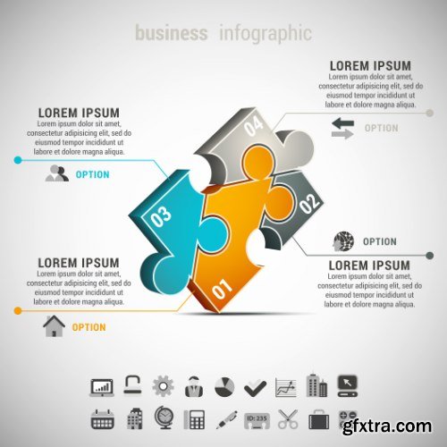 Business Infographic Vectors 50xEPS