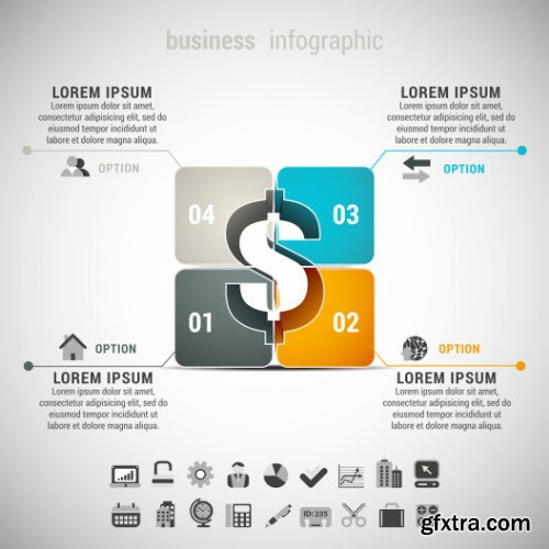 Business Infographic Vectors 50xEPS