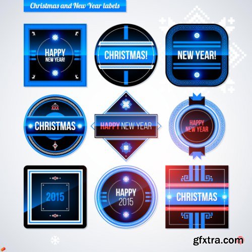 Christmas Badge Vectors 25xEPS