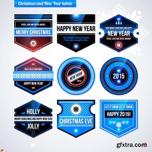 Christmas Badge Vectors 25xEPS