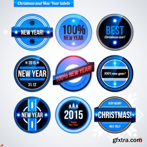 Christmas Badge Vectors 25xEPS