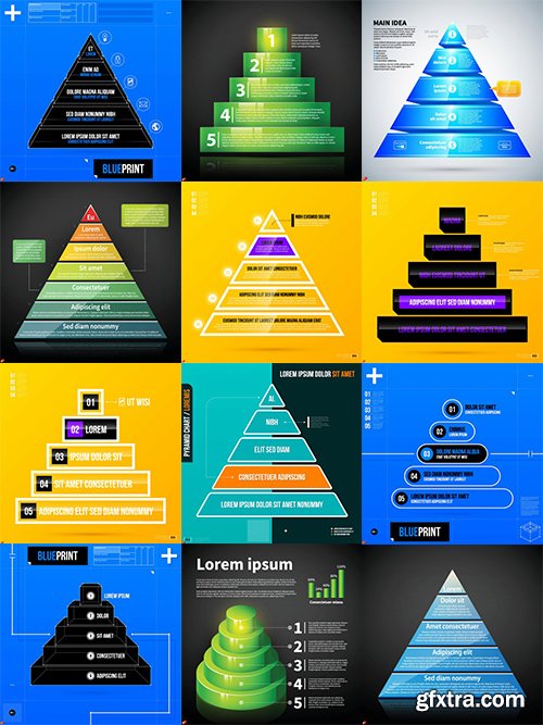 Business Pyramid Infographic 25xEPS